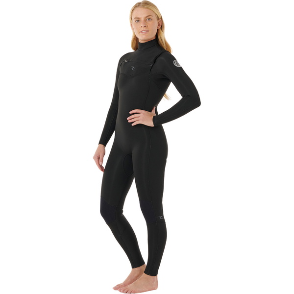 2026 Rip Curl Womens Dawn Patrol Pro 3/2mm Chest Zip Wetsuit 16UWFS - Black